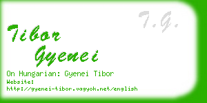 tibor gyenei business card